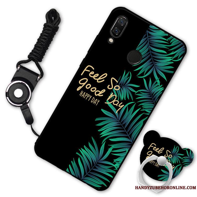 Huawei P Smart Z Support Dessin Animé Coque De Téléphone Encre Rafraîchissant Simple Fleur De Pêche