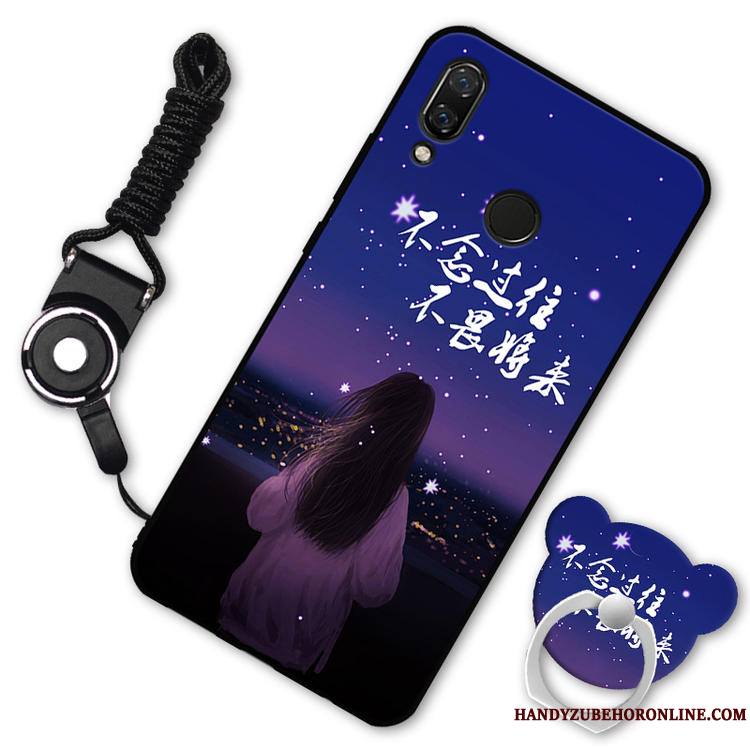 Huawei P Smart Z Support Dessin Animé Coque De Téléphone Encre Rafraîchissant Simple Fleur De Pêche