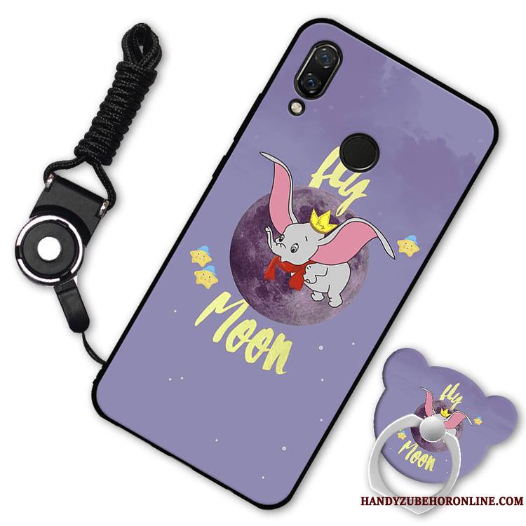 Huawei P Smart Z Support Dessin Animé Coque De Téléphone Encre Rafraîchissant Simple Fleur De Pêche