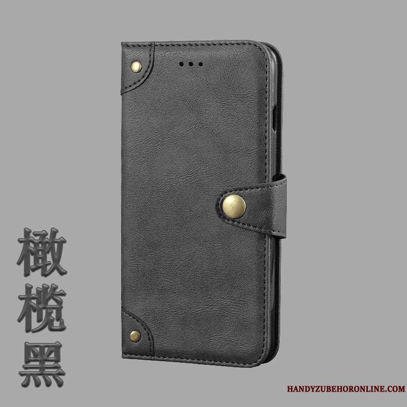 Huawei P Smart Z Téléphone Portable Vintage Modèle Fleurie Étui En Cuir Noir Coque Portefeuille