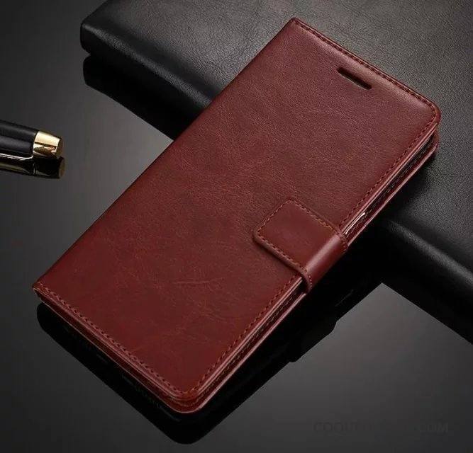 Huawei P Smart Étui En Cuir Fluide Doux Rouge Coque De Téléphone Incassable