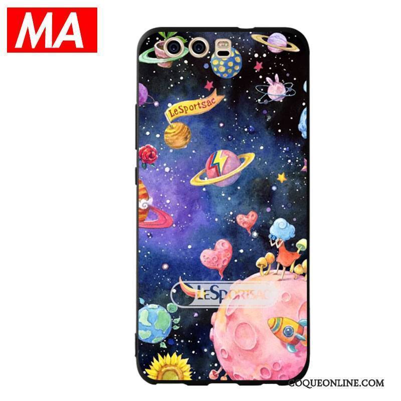 Huawei P10 Abstrait Coque De Téléphone Créatif Personnalité Silicone Fluide Doux Peinture À L'huile