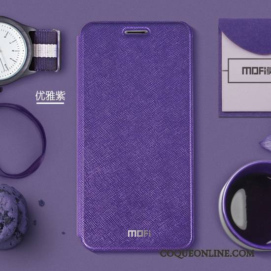 Huawei P10 Clamshell Coque De Téléphone Protection Étui Incassable Pu Violet