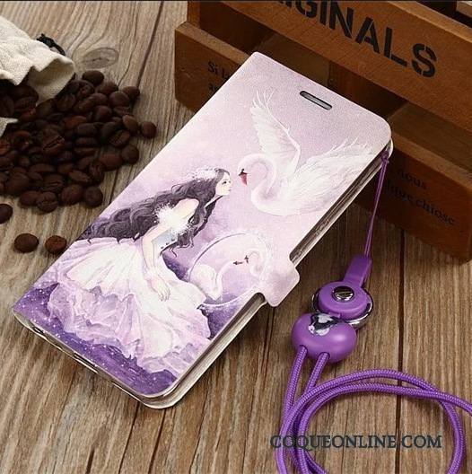 Huawei P10 Clamshell Étui Violet Coque De Téléphone Téléphone Portable Étui En Cuir Protection