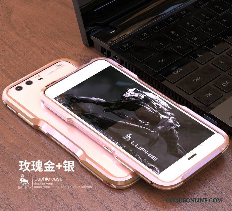 Huawei P10 Coque Border Tout Compris Incassable Difficile Étui Protection Métal