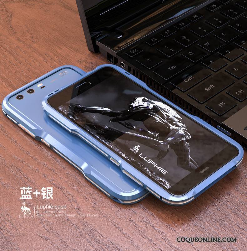 Huawei P10 Coque Border Tout Compris Incassable Difficile Étui Protection Métal