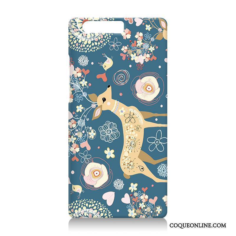 Huawei P10 Coque Dessin Animé Fluide Doux Silicone Gaufrage Nouveau Étui Bleu