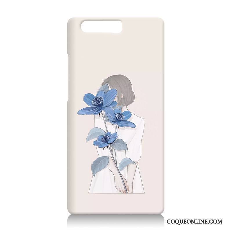 Huawei P10 Coque Dessin Animé Fluide Doux Silicone Gaufrage Nouveau Étui Bleu