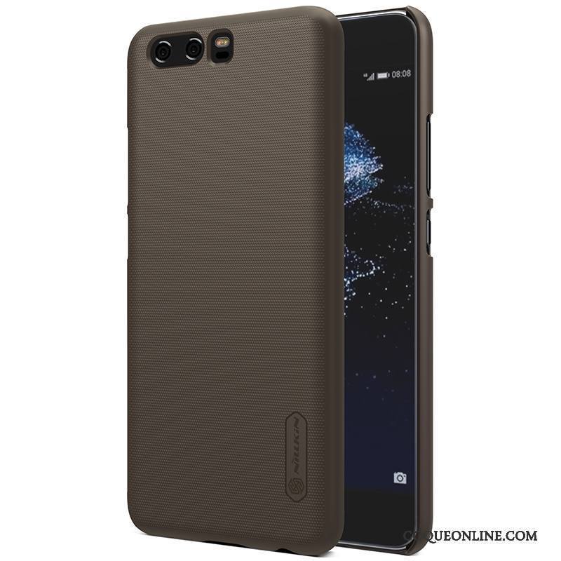 Huawei P10 Coque Difficile Étui Délavé En Daim Tout Compris Blanc Incassable Protection