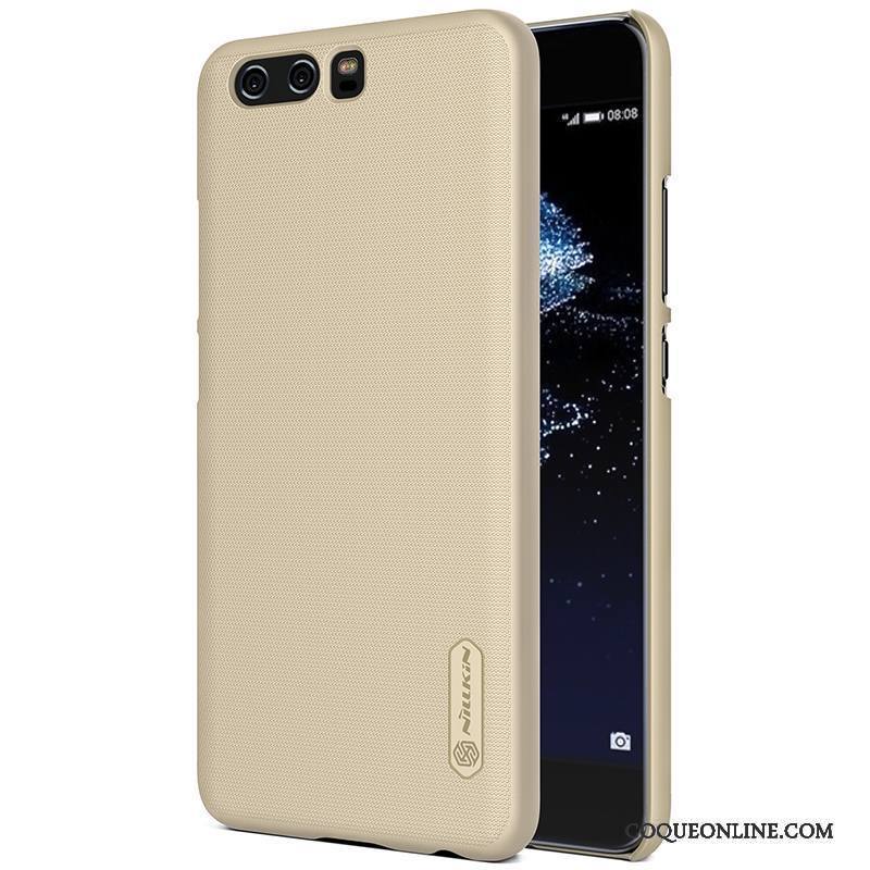 Huawei P10 Coque Difficile Étui Délavé En Daim Tout Compris Blanc Incassable Protection