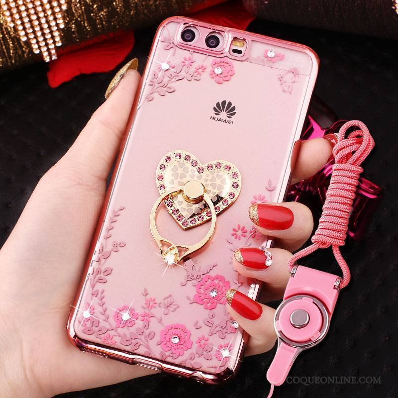 Huawei P10 Coque Personnalité Créatif Or Rose Fluide Doux Charmant Étui Incassable