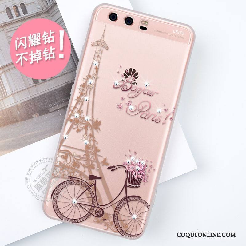 Huawei P10 Coque Strass Tendance Violet Tout Compris Nouveau Protection Étui