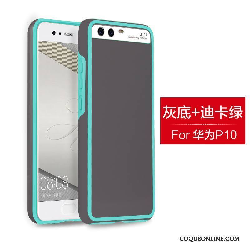 Huawei P10 Coque Tout Compris Incassable Simple Délavé En Daim Étui Silicone Protection