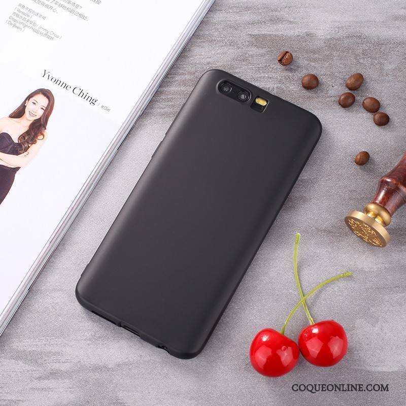 Huawei P10 Coque Tout Compris Légère Membrane Noir Fluide Doux Tendance Incassable