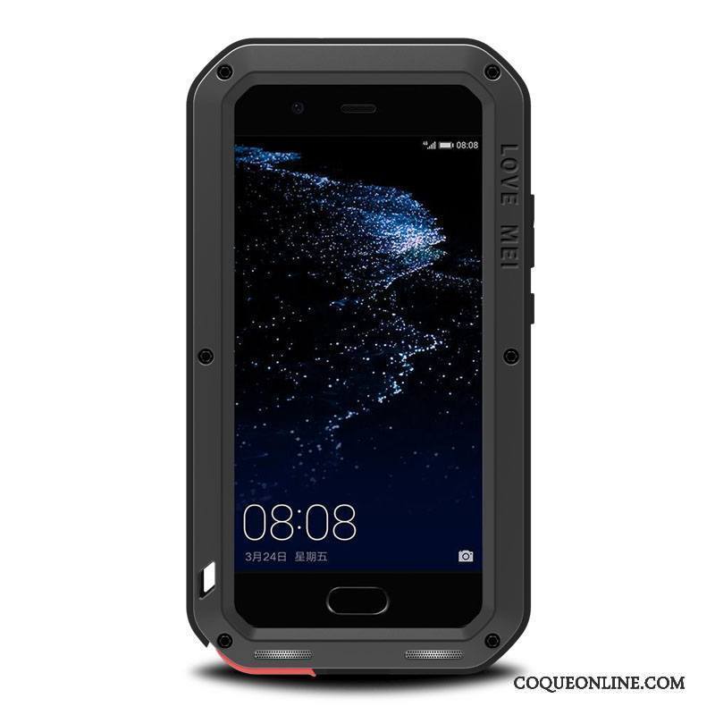 Huawei P10 Coque Étui Fluide Doux Protection Métal Téléphone Portable Tout Compris Gris