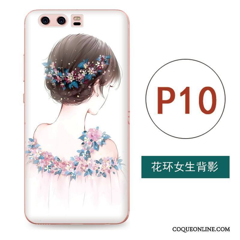 Huawei P10 Coque Étui Silicone Gaufrage Fluide Doux Art Ornements Suspendus