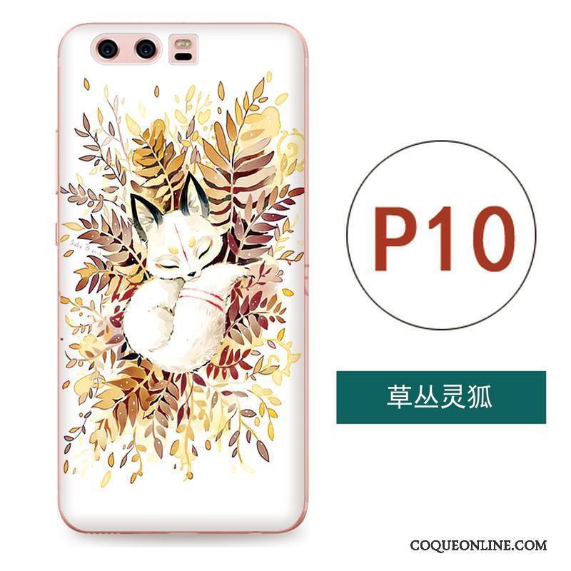 Huawei P10 Coque Étui Silicone Gaufrage Fluide Doux Art Ornements Suspendus