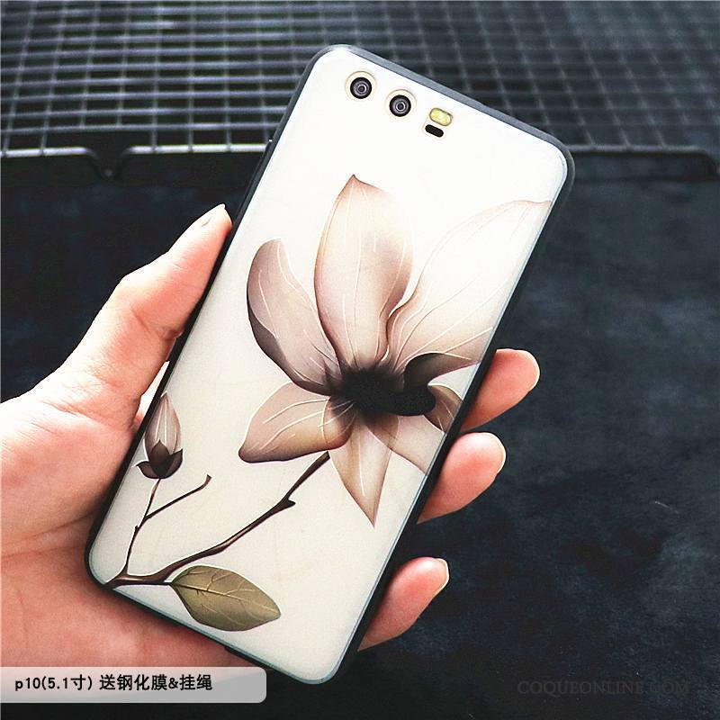 Huawei P10 Fleur Étui Multicolore Téléphone Portable Bordure Coque De Téléphone Tendance