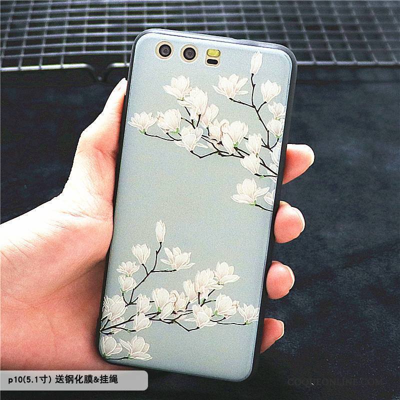 Huawei P10 Fleur Étui Multicolore Téléphone Portable Bordure Coque De Téléphone Tendance