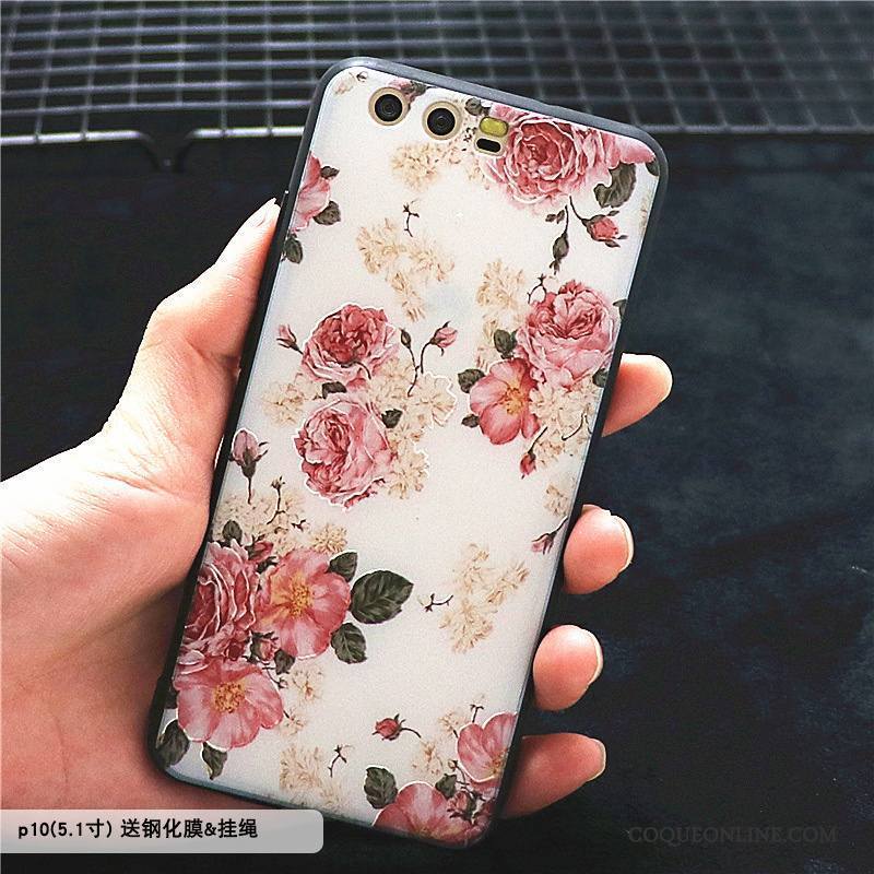 Huawei P10 Fleur Étui Multicolore Téléphone Portable Bordure Coque De Téléphone Tendance