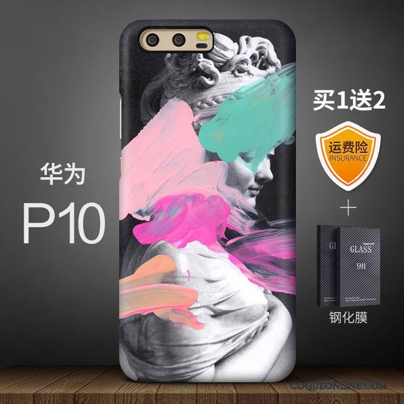 Huawei P10 Incassable Multicolore Art Délavé En Daim Créatif Coque De Téléphone Marque De Tendance