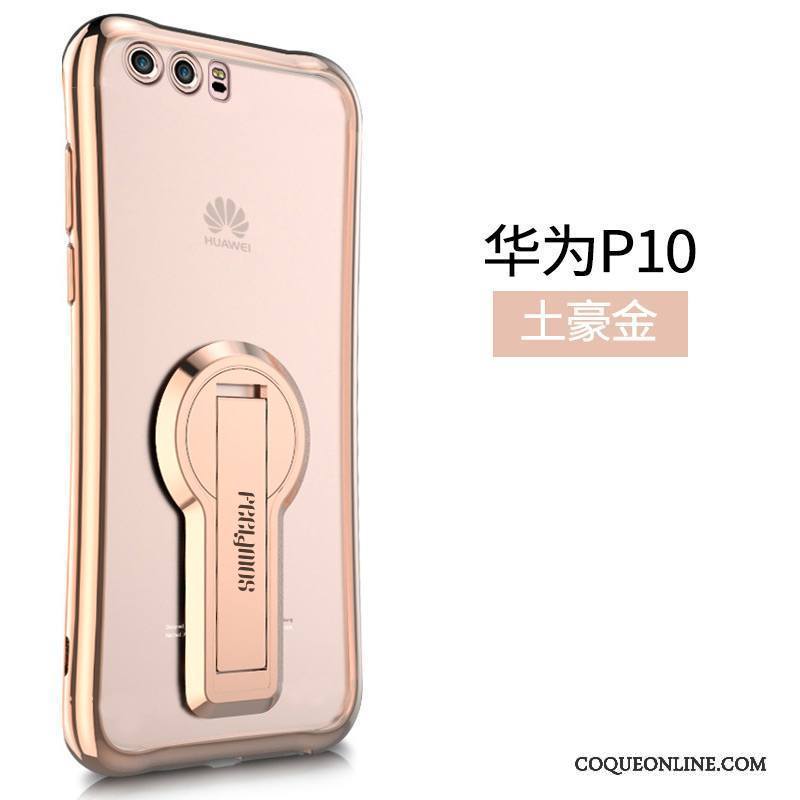 Huawei P10 Incassable Personnalité Légère Coque De Téléphone Or Tendance Support