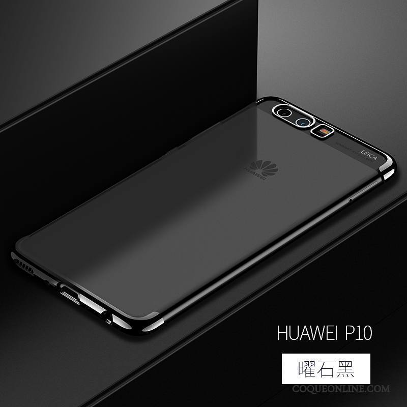 Huawei P10 Incassable Très Mince Protection Coque De Téléphone Or Rose Étui Transparent