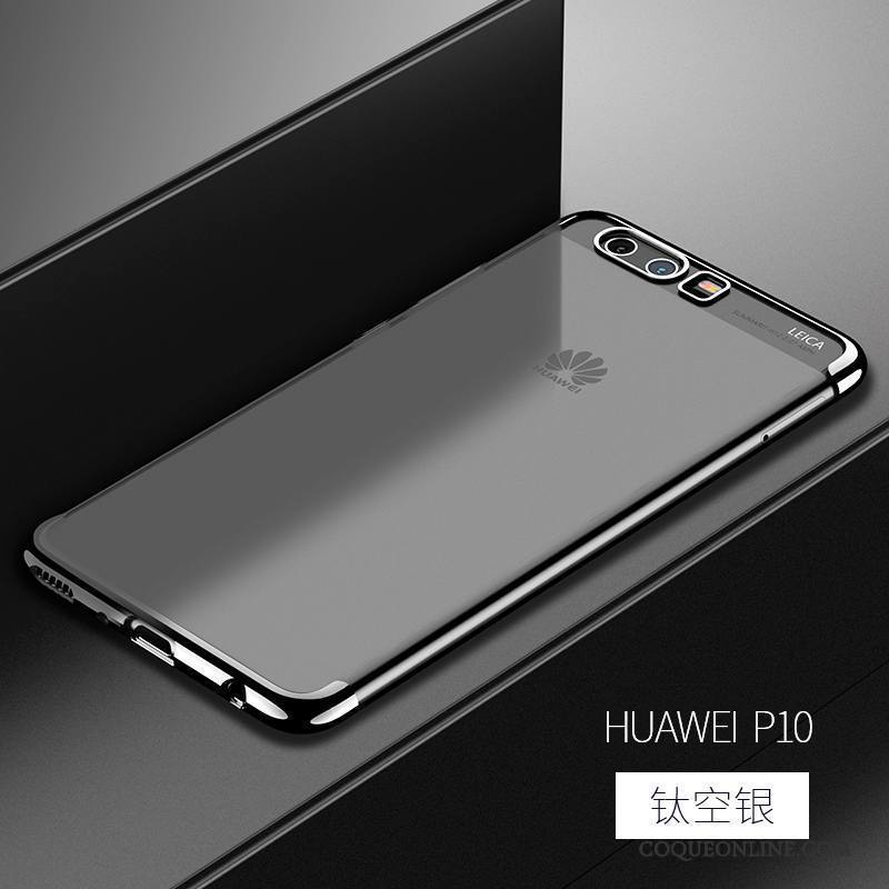 Huawei P10 Incassable Très Mince Protection Coque De Téléphone Or Rose Étui Transparent