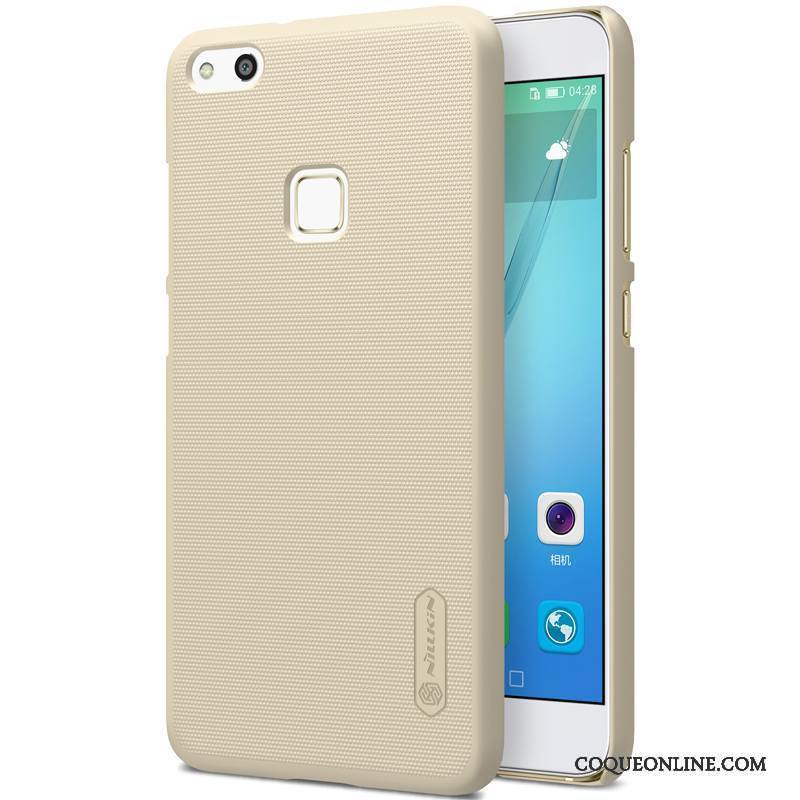 Huawei P10 Lite Coque De Téléphone Jeunesse Délavé En Daim Or Protection Étui Blanc