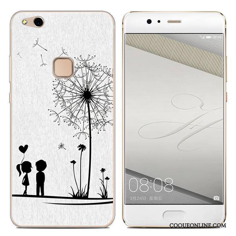 Huawei P10 Lite Coque De Téléphone Transparent Étui Dessin Animé Gris Fluide Doux Protection