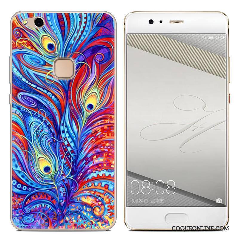 Huawei P10 Lite Coque De Téléphone Transparent Étui Dessin Animé Gris Fluide Doux Protection