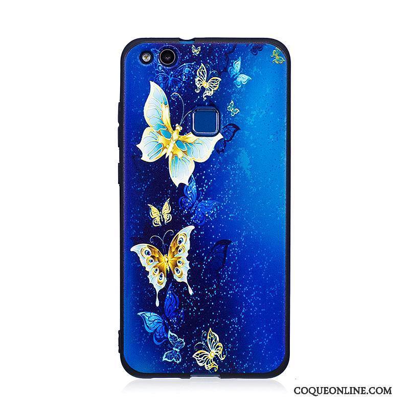 Huawei P10 Lite Coque Fluide Doux Protection Gaufrage Étui Jeunesse Peinture Tendance