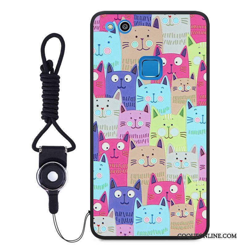 Huawei P10 Lite Dessin Animé Gaufrage Protection Multicolore Ornements Suspendus Étui Coque De Téléphone