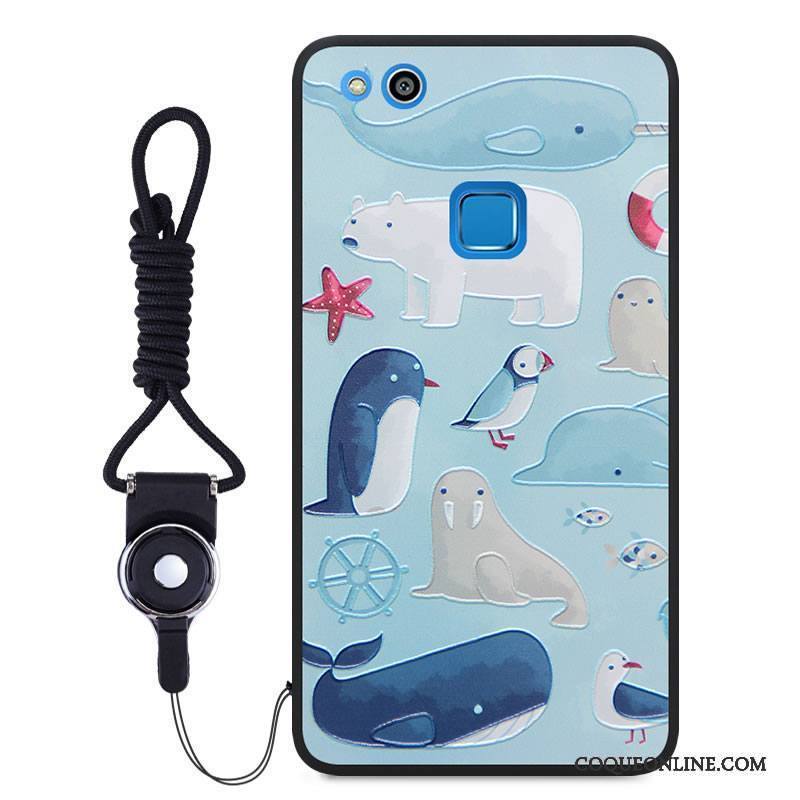 Huawei P10 Lite Dessin Animé Gaufrage Protection Multicolore Ornements Suspendus Étui Coque De Téléphone