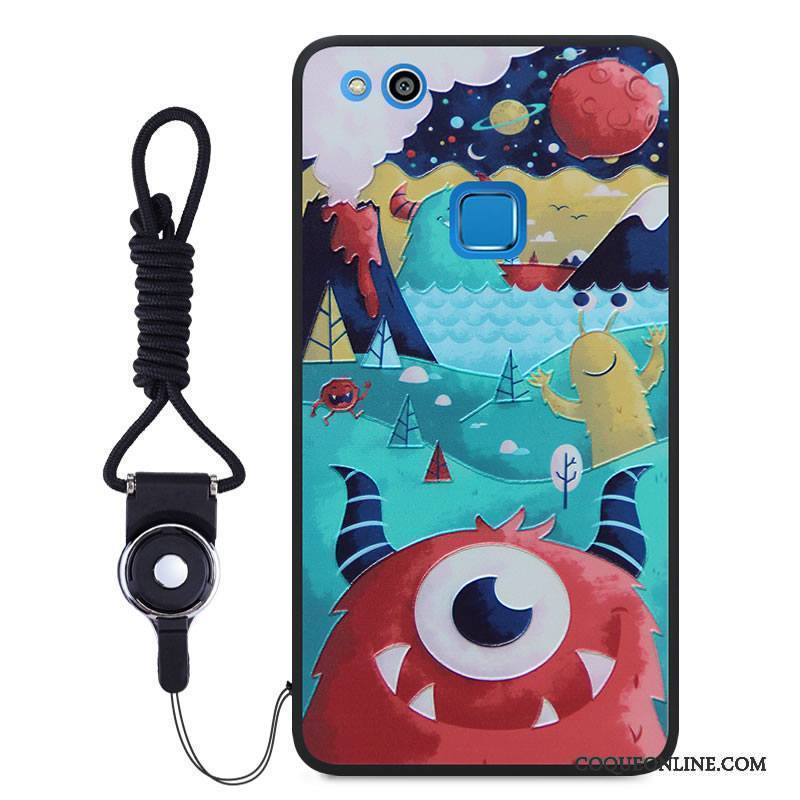 Huawei P10 Lite Dessin Animé Gaufrage Protection Multicolore Ornements Suspendus Étui Coque De Téléphone