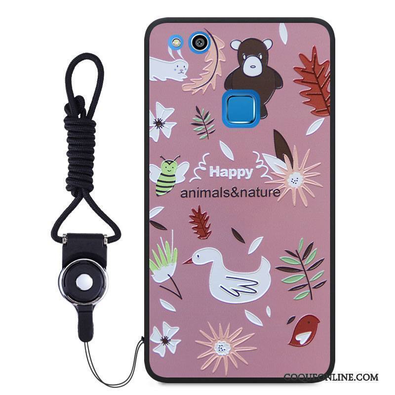 Huawei P10 Lite Dessin Animé Gaufrage Protection Multicolore Ornements Suspendus Étui Coque De Téléphone