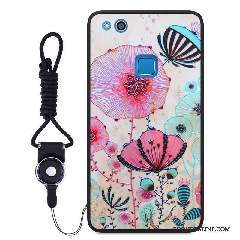 Huawei P10 Lite Dessin Animé Gaufrage Protection Multicolore Ornements Suspendus Étui Coque De Téléphone