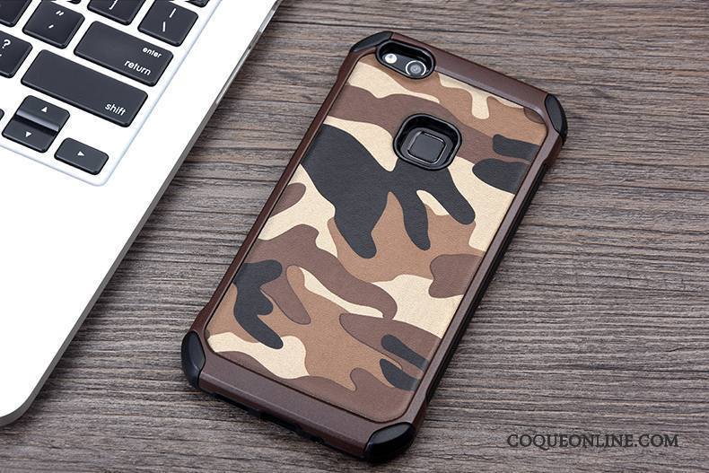 Huawei P10 Lite Incassable Anneau Étui Silicone Coque Camouflage Jeunesse