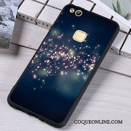 Huawei P10 Lite Jeunesse Protection Coque De Téléphone Étui Silicone Noir Fluide Doux