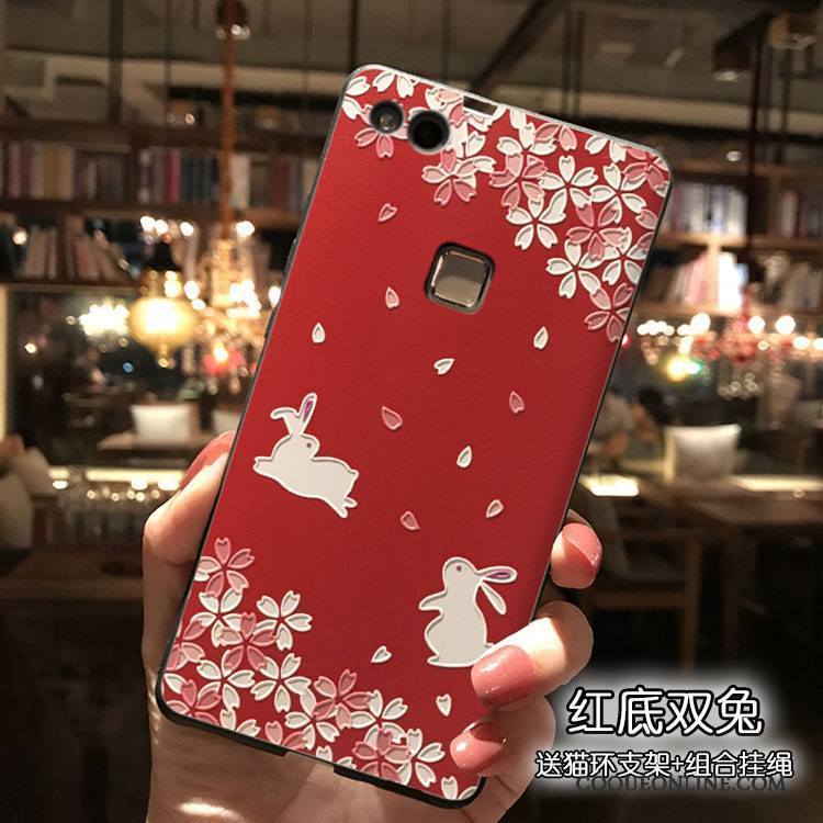 Huawei P10 Lite Ornements Suspendus Rouge Tout Compris Étui Silicone Coque De Téléphone