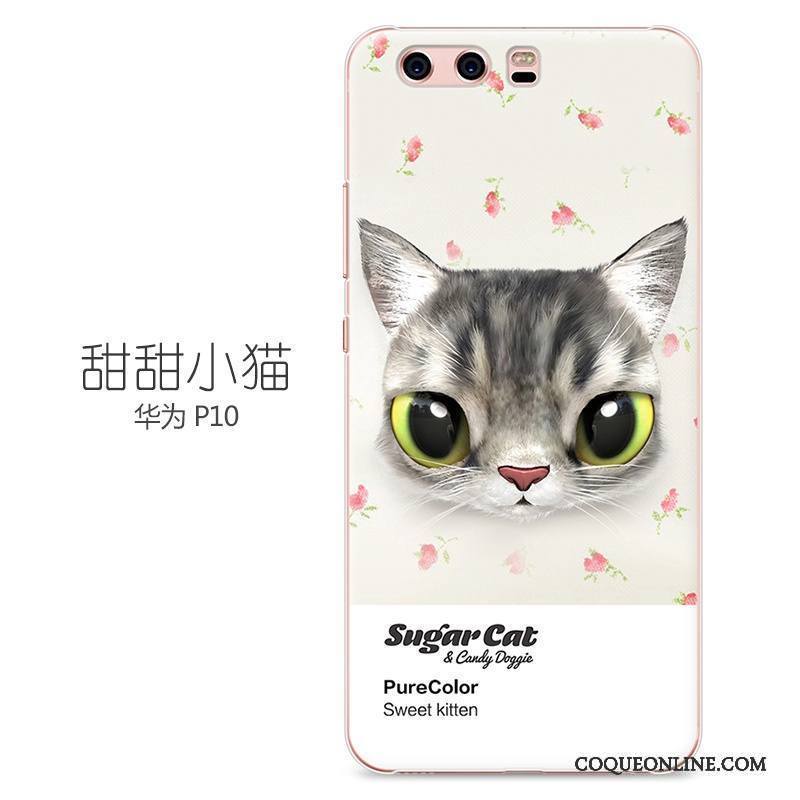 Huawei P10 Mignonne Peinture Incassable Coque Étui De Téléphone Dessin Animé