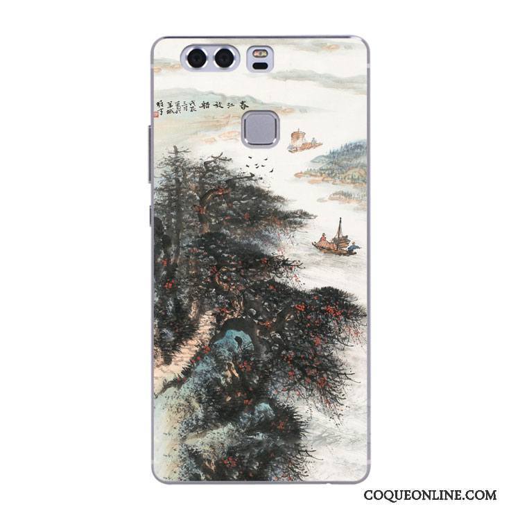 Huawei P10 Multicolore Haute Style Chinois Coque De Téléphone Tissu