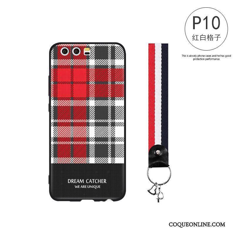 Huawei P10 Plaid Coque De Téléphone Téléphone Portable Fluide Doux Incassable Silicone