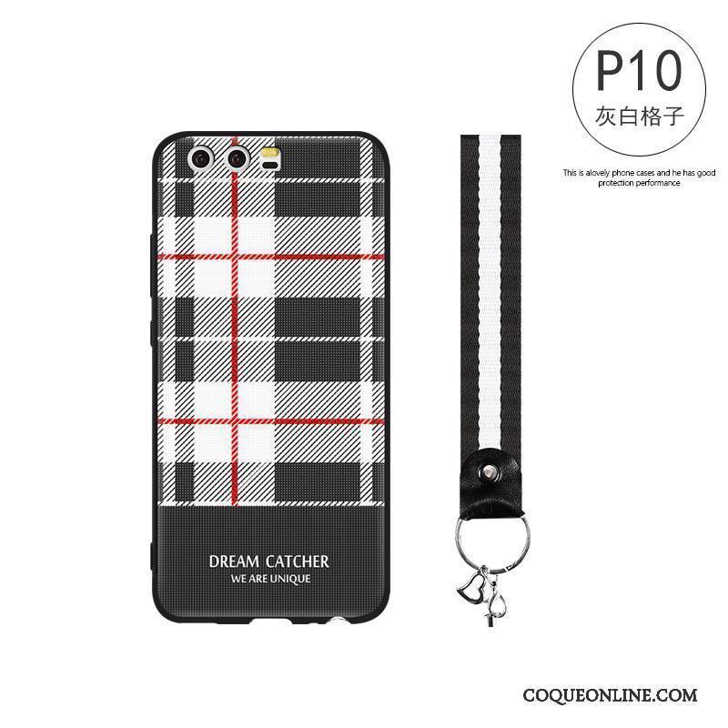 Huawei P10 Plaid Coque De Téléphone Téléphone Portable Fluide Doux Incassable Silicone