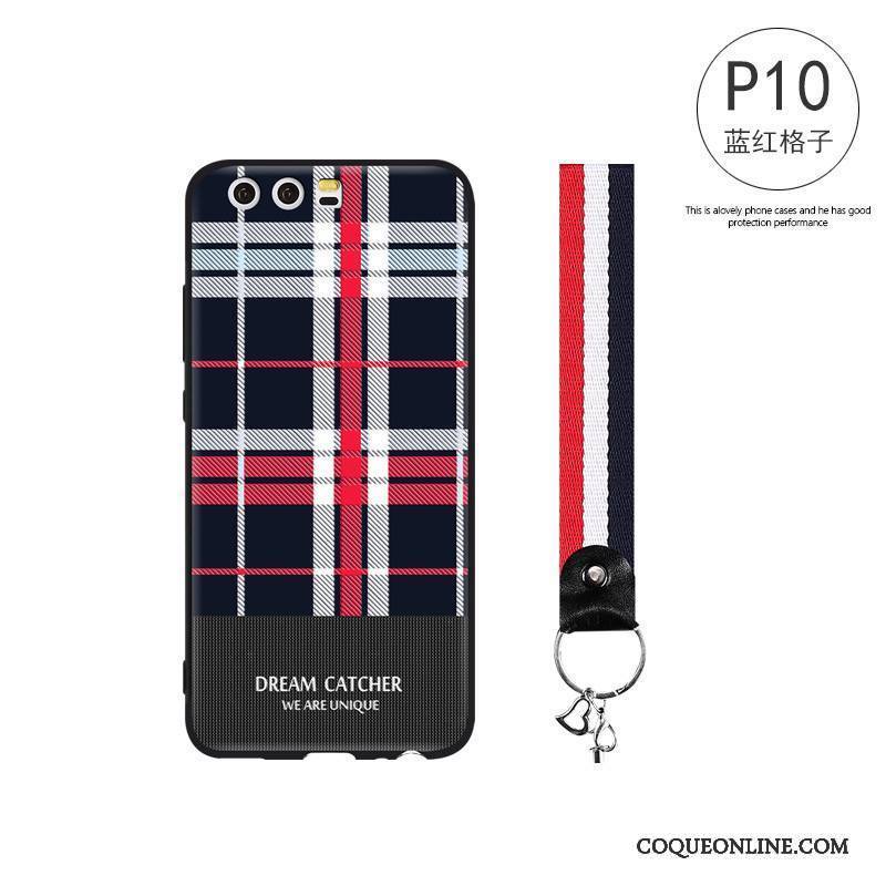 Huawei P10 Plaid Coque De Téléphone Téléphone Portable Fluide Doux Incassable Silicone