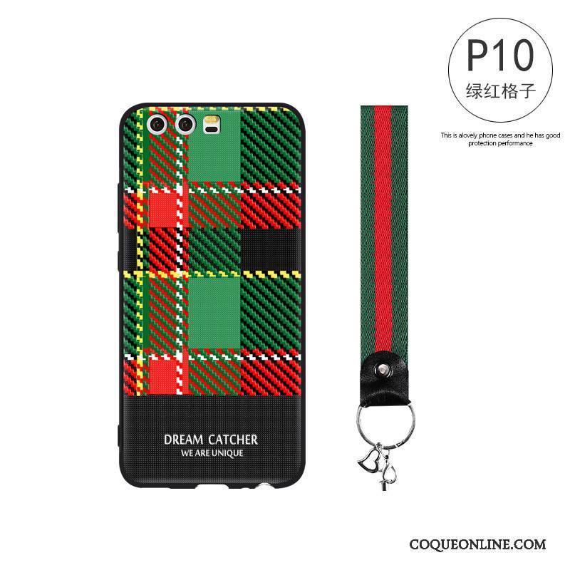 Huawei P10 Plaid Coque De Téléphone Téléphone Portable Fluide Doux Incassable Silicone