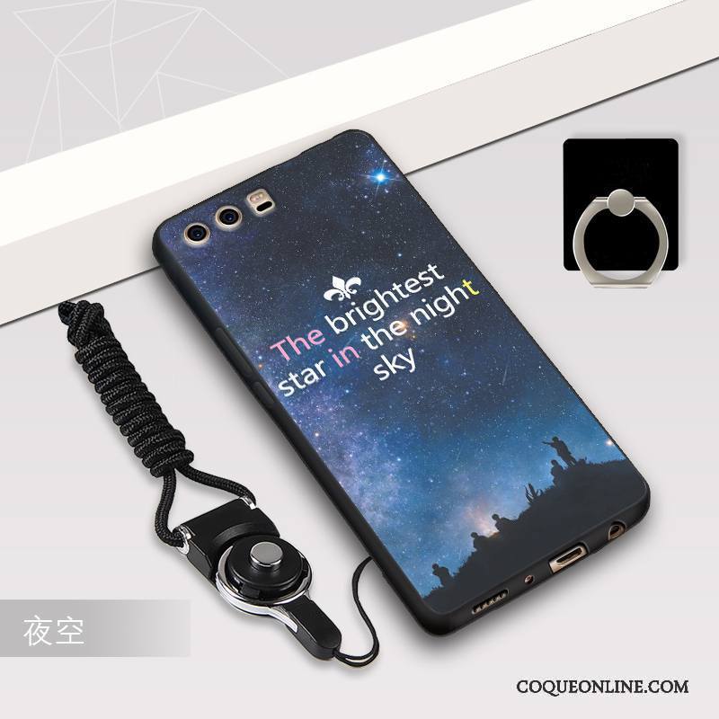 Huawei P10 Plus Coque Incassable Fluide Doux Silicone Étui Ornements Suspendus Créatif