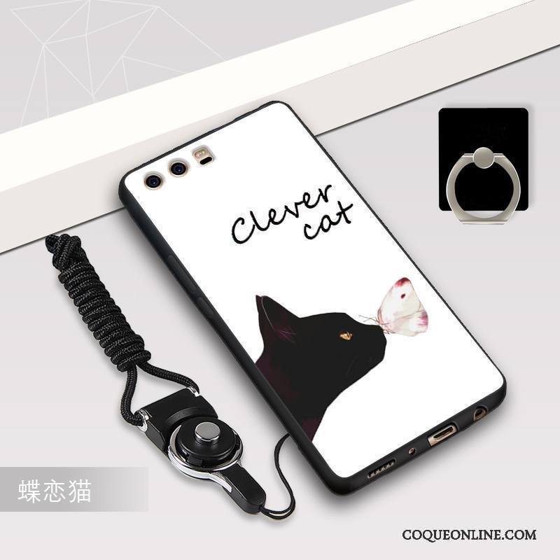 Huawei P10 Plus Coque Incassable Fluide Doux Silicone Étui Ornements Suspendus Créatif