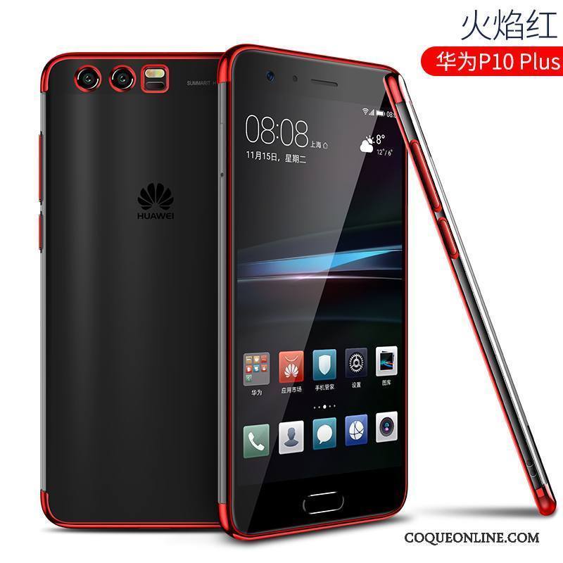 Huawei P10 Plus Coque Or Étui Personnalité Incassable Créatif Très Mince Silicone