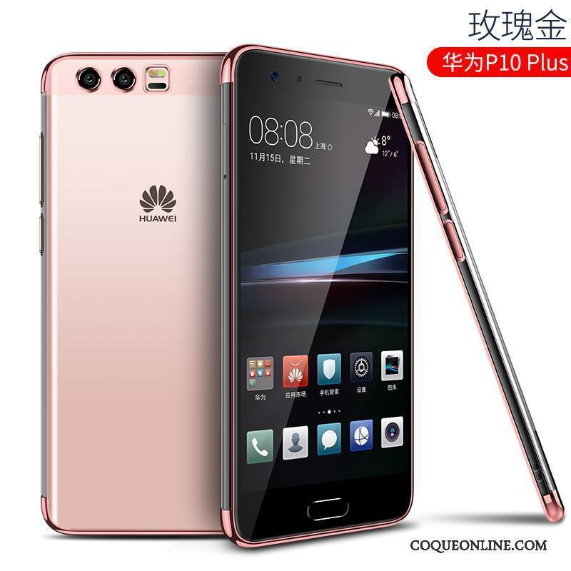 Huawei P10 Plus Coque Or Étui Personnalité Incassable Créatif Très Mince Silicone